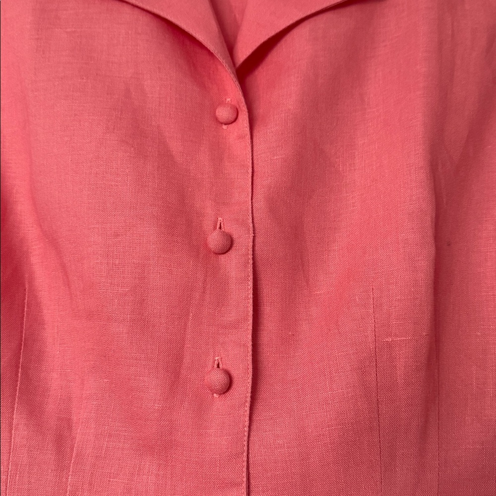 J. Peterman 100% Linen Pink Sleeveless Top, Size 6 - Picture 7 of 11